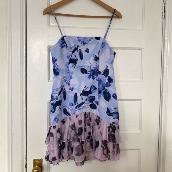 Free People Dresses & Skirts - Free People x Fame and Partners floral mini dress with ruffled pleats